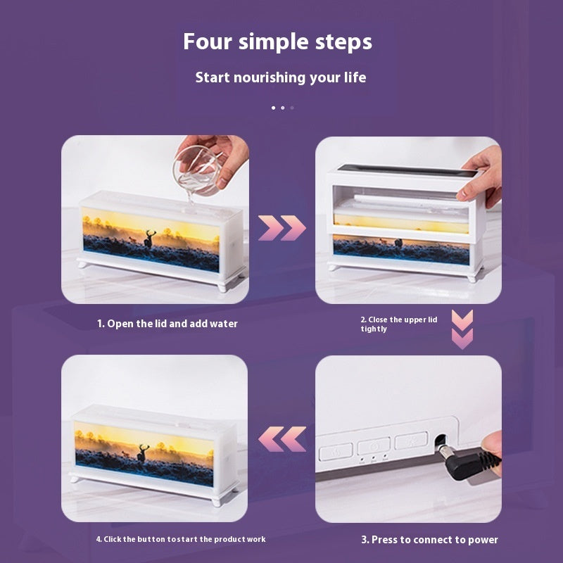 Elk Colorful Flame Aroma Diffuser Atmosphere Humidifier